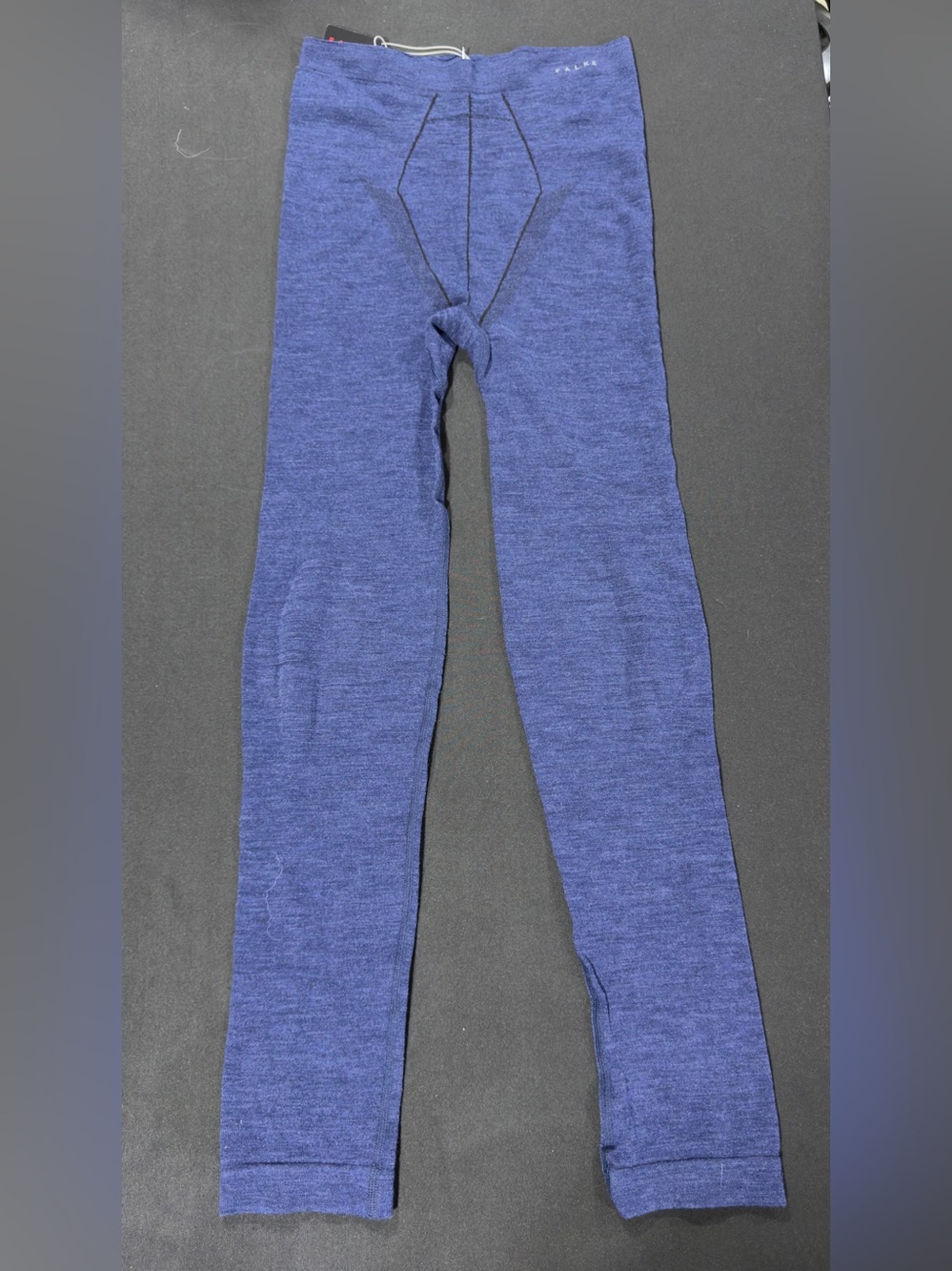 Falke Men’s Wool-Tech Base Layer Tights Blue Size L NWT Outdoors Winter Hiking